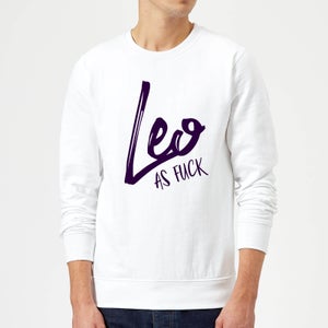 Leo As Fuck Sweatshirt - White