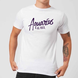 Aquarius As Fuck Men's T-Shirt - White