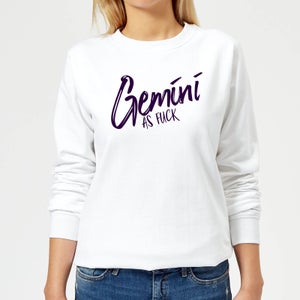 Gemini As Fuck Women's Sweatshirt - White