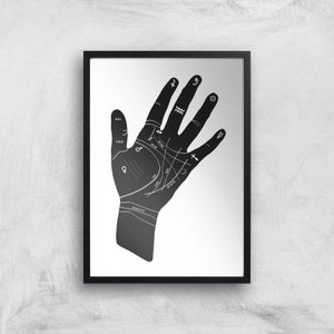 Palmistry Hand Symbols Giclee Art Print