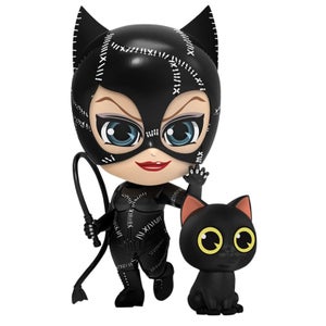 Hot Toys Batman Le Défi Mini Figurine Cosbaby Catwoman avec fouet 12 cm