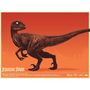 Jurassic Park Print "Kind of Like a 6 Foot Turkey" von Mark Bell - Limited Edition