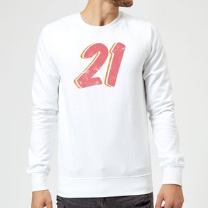 21 Distressed Sweatshirt - White