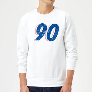 90 Distressed Sweatshirt - White