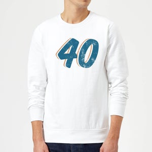 40 Distressed Sweatshirt - White