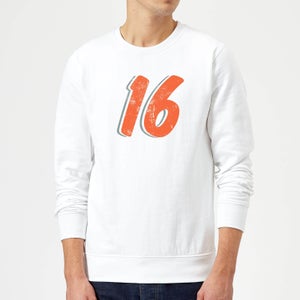 16 Distressed Sweatshirt - White