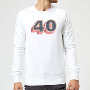 40 Dots Sweatshirt - White