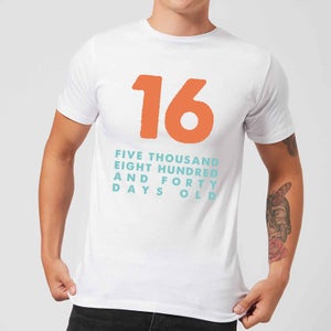 16 Five Thousand Eight Hundred And Forty Days Old Men's T-Shirt - White