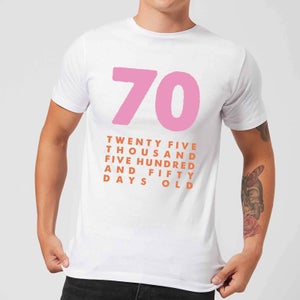 70 Twenty Five Thousand Five Hundred And Fifty Days Old Men's T-Shirt - White