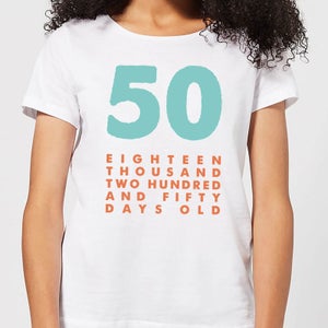 50 Eighteen Thousand Two Hundred And Fifty Days Old Women's T-Shirt - White