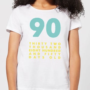 90 Thirty Two Thousand Eight Hundred And Fifty Days Old Women's T-Shirt - White
