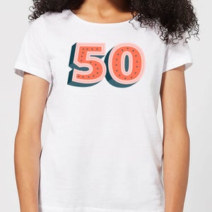 50 Dots Women's T-Shirt - White