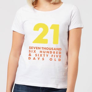 21 Seven Thousand Six Hundred And Sixty Five Days Old Women's T-Shirt - White