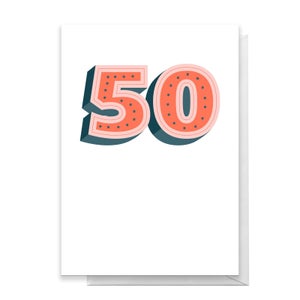 50 Dots Greetings Card