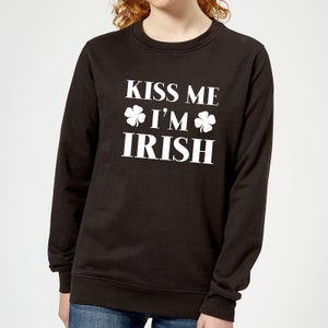 Kiss Me I'm Irish Women's Sweatshirt - Black