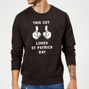 This Guy Loves St Patrick Day Sweatshirt - Black