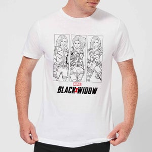 T-Shirt Black Widow Three Poses - Bianco - Uomo