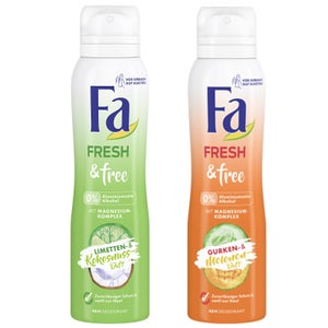 Fa Fresh&Free Deodorant – Limetten- & Kokosnuss-Duft // Gurken- & Melonen-Duft