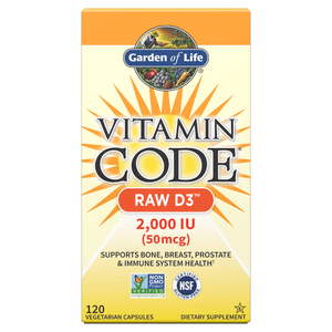 Garden of Life Vitamin Code Raw D3 2000 LU 120ct Capsules