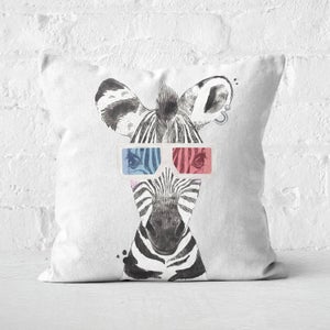 3D Zebra Square Cushion