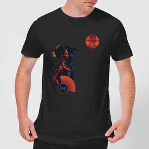 Camiseta Mariposa Saloon para hombre de Westworld - Negro