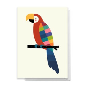 Andy Westface Rainbow Parrot Greetings Card