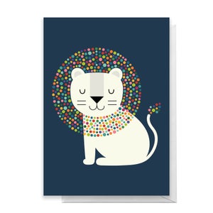 Andy Westface As A Lion Greetings Card