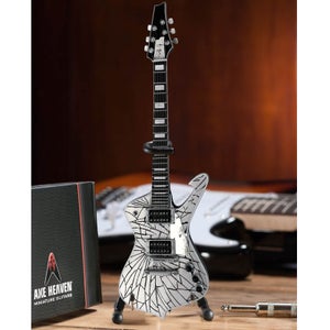 Axe Heaven KISS Paul Stanley Cracked Mirror Iceman Miniature Guitar Replica