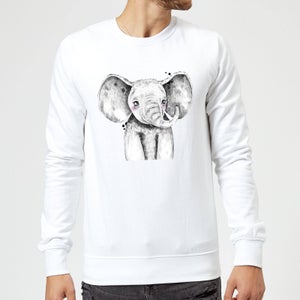 Cute Elephant Sweatshirt - White