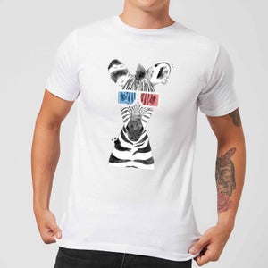 3D Zebra Men's T-Shirt - White