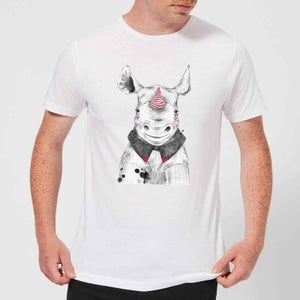 Clown Rhino Men's T-Shirt - White