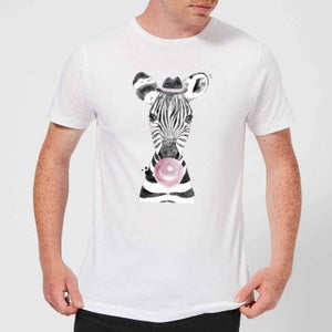 Bubblegum Zebra Men's T-Shirt - White
