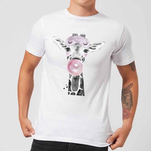 Bubblegum Giraffe Men's T-Shirt - White