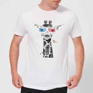 3D Giraffe Men's T-Shirt - White