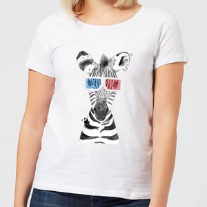 3D Zebra Women's T-Shirt - White