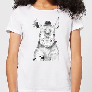 Literate Rhino Women's T-Shirt - White