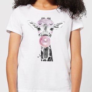 Bubblegum Giraffe Women's T-Shirt - White