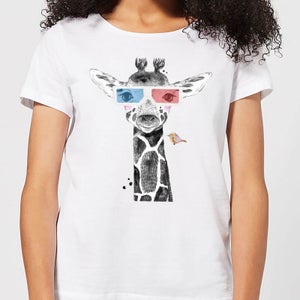 3D Giraffe Women's T-Shirt - White
