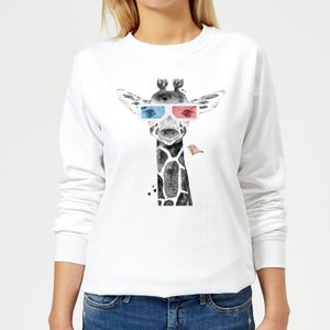 3D Giraffe Women's Sweatshirt - White