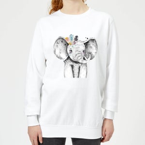Indie Elephant Women's Sweatshirt - White