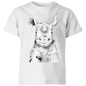 Blushed Rhino Kids' T-Shirt - White
