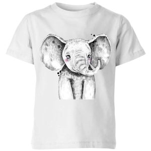 Cute Elephant Kids' T-Shirt - White