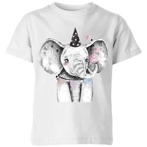 Party Elephant Kids' T-Shirt - White