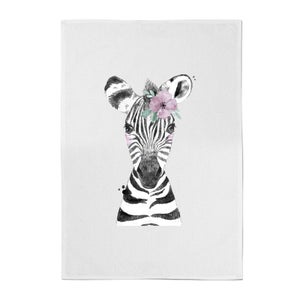 Floral Zebra Cotton Tea Towel