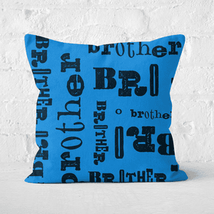 Vintage Brother Pattern Square Cushion
