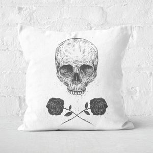 Skull And Roses Cushion Square Cushion