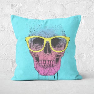 Pop Art Skull With Glasses Cushion Square Cushion