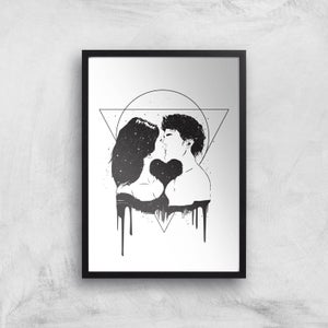 Cosmic Love Black & White Print Giclee Art Print