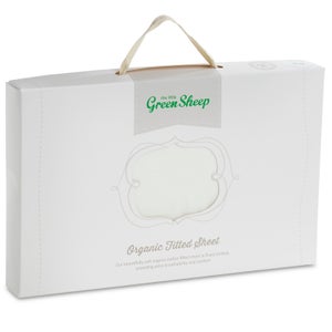 The Little Green Sheep Organic Cotton Moses Basket Jersey Fitted Sheet - White