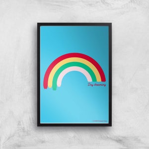 Pusheen Large Rainbow Giclee Art Print